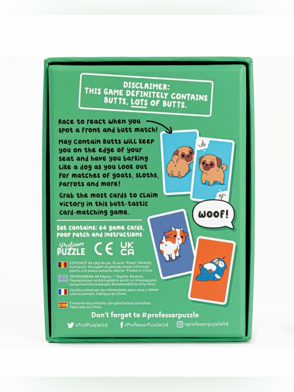 May Contain Butts Matching Card Game - Picture 2 of 3